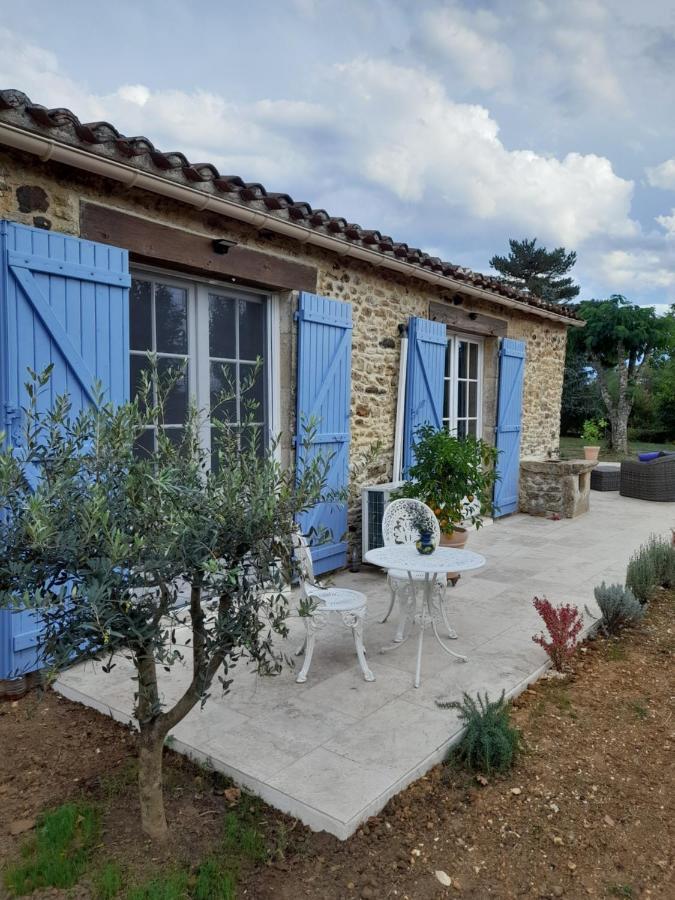 La Petite Maison Bleue Avec Piscine Loubejac Экстерьер фото