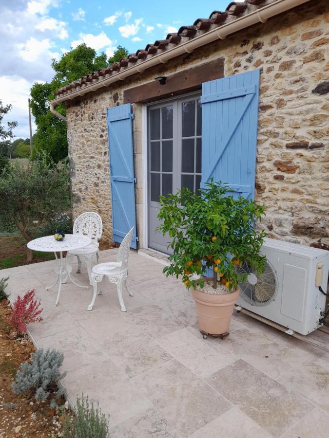 La Petite Maison Bleue Avec Piscine Loubejac Экстерьер фото