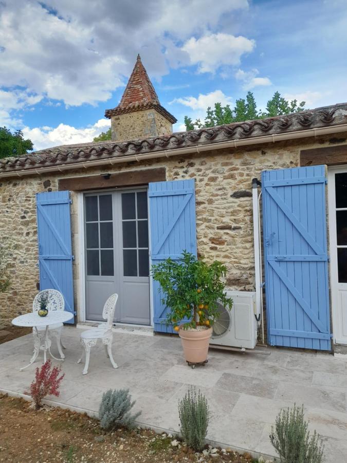 La Petite Maison Bleue Avec Piscine Loubejac Экстерьер фото